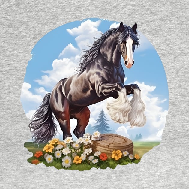 Shire or Clydesdale Draft Horse Sticker by candiscamera